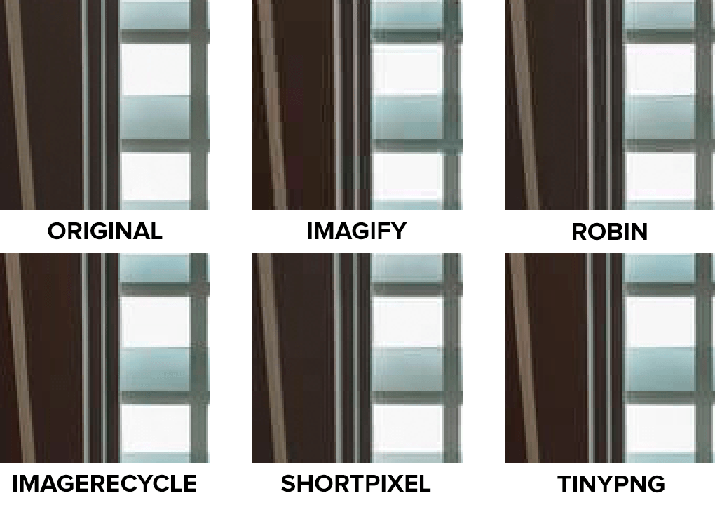 Comparativa de calidad de imagen usando JPG con textura simple